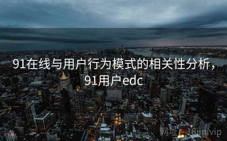 91在线与用户行为模式的相关性分析,91用户edc